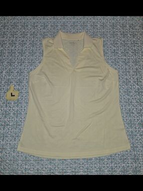 *NWIT* Walter Hagen Sleeveless Polo Tank in Pale Yellow